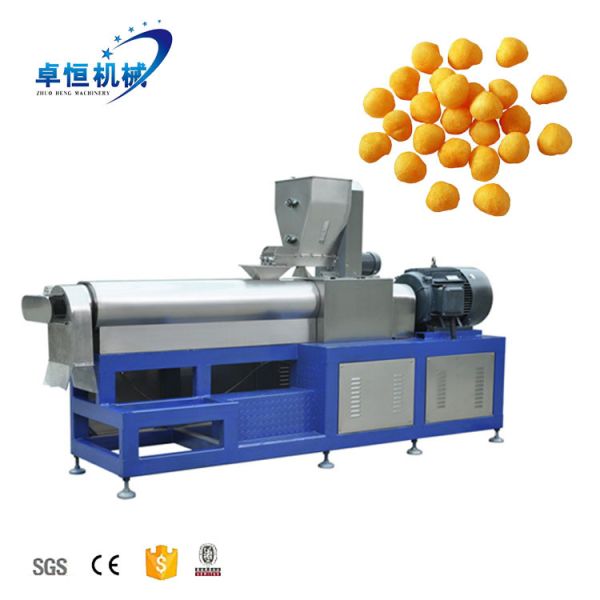 Buy stainless steel double screw corn puff snack cheese balls making machine for 23*3*3m at wholesale prices