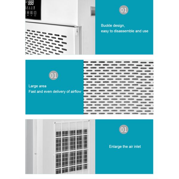 Galvanized Sheet 260W H13 HEPA Filter Air Purifier