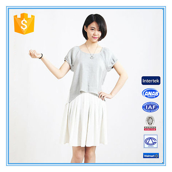 Buy 2016 Latest Girl's Grey And White Dress at wholesale prices