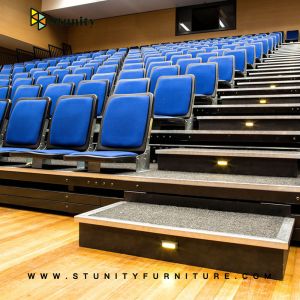 Foldable Audience Bleachers Telescopic Bleacher Seating System