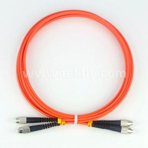 FC to FC Multimode 50/125 Duplex Fiber Optic Patch Cord for 10Gbps Networks with