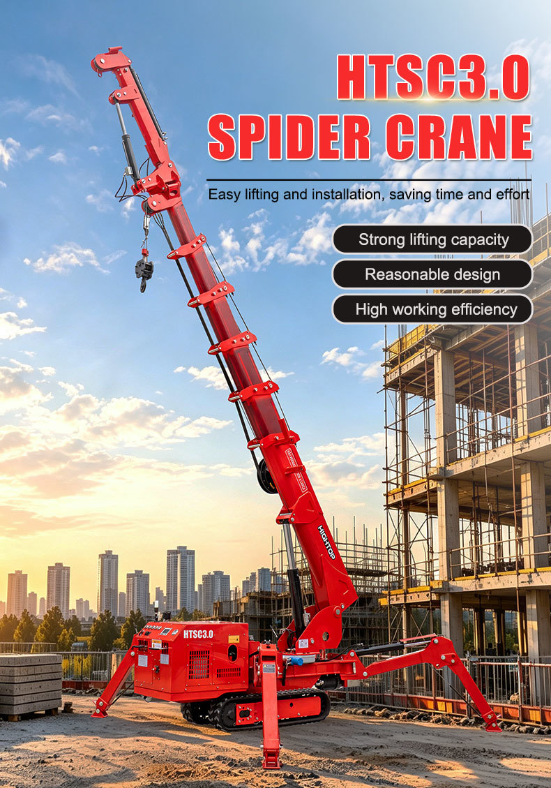 3 tons crawler spider crane