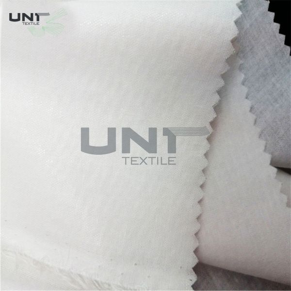 Cotton Soft Shirt Collar Woven Interlining Plain Weave PA Coating
