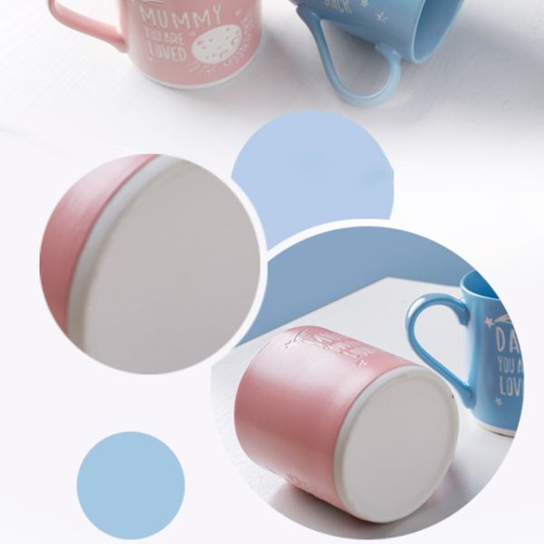 European Style Ceramic Milk Mug , Coffee Ceramic Cups 320ml For Family Gifts