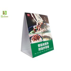 Promational Acrylic Menu Display Stands Restaurant , Acrylic Counter Display
