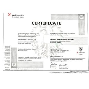 wuxi finergy tech co,.ltd Certifications