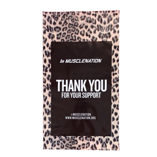 10x14in Matte Black Leopard Print poly mailer shipping bags plastic poly envelopes