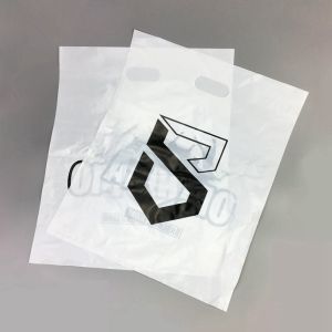 7x12in white poly mailers with die-cut handle,die cut handle bags, handle