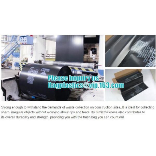 BUILDING FILMS, Asbestos bag, PE asbestos bag, building waste bag asbestos bag, building waste bag asbesto, rubble sacks