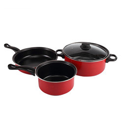 Multifunctional Kitchen Iron Non Stick Pans And Pots Set With Lid