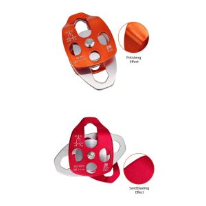 Versatile Climbing and Descending Hardware 7075 Rescue Pulley Aluminum Bearing