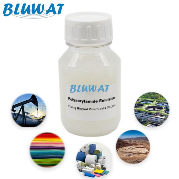 Polyacrylamide Milky Emulsion Flocculants PAM Liquid Dewatering Polyelectrolyte Settling Dewatering