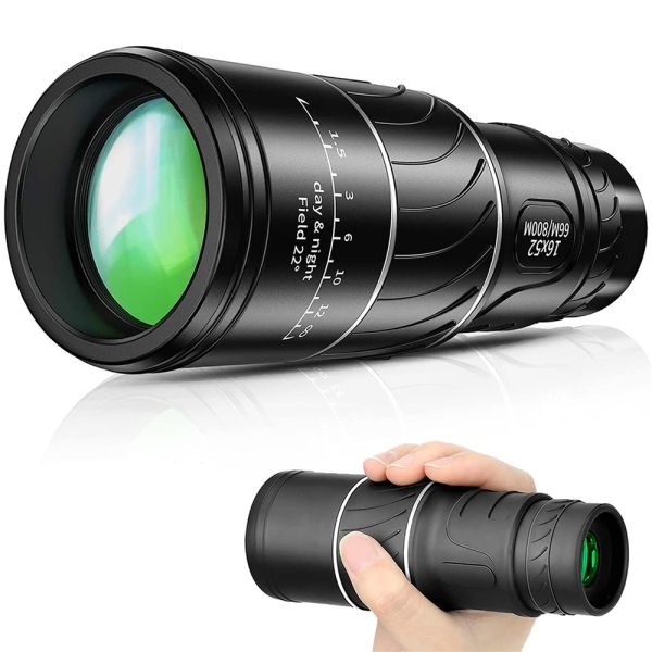 Bifocal 16x52 Compact Cell Phone Monocular Telescope Waterproof 66/8000m For Children