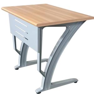 Aluminum Alloy Two Student Desks Beech University Desk And Chair