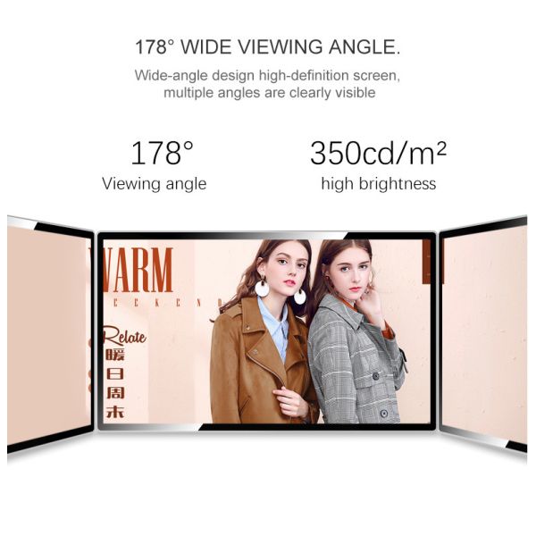 43 49 55 Inch Vertical Restaurant Shopping Mall Wall Mount LCD Display