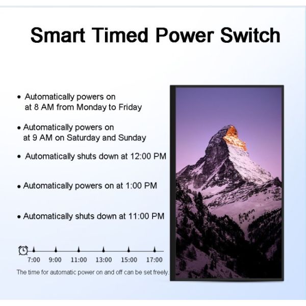 55 Inch Indoor Wall Mounted Window Video Advertising Display Board Digital Advertising Screen