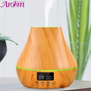 Super Quiet BPA Free Wood Look Diffuser With Alarm Clock