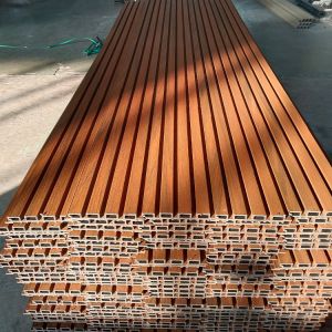 WPC Fluted Wall Panels Exterior Co-extrusion Wood Plastic Composite Wall