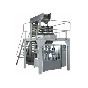 10 Heads Granule Food Packing Machine , Rotary Doypack Filling Machine