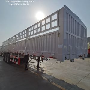 China 3-Axle Fence Semi Trailer for Livestock and Bulk Cargo Transport on sale