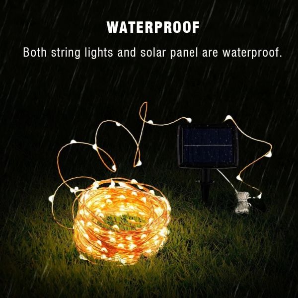 Modern Style Solar LED Garden Lights IP65 Waterproof Outdoor Festoon Lights