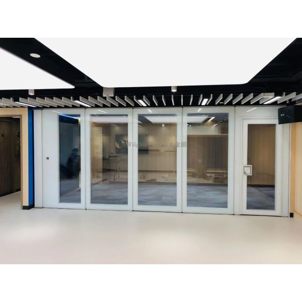 Soundproof Commercial Glass Partitions Operable Glass Wall Systems Customizable
