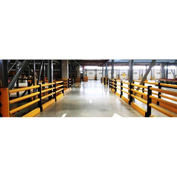 Ground Safety Barrier, Rack End Corner Protector, Warehouse Storage Rack Flexible Anti-Collision System