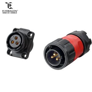 IP67 Waterproof New 3Pin Hose Plastic Quick Connectors Electrical Female Male