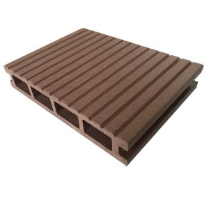 Garden Flooring Decoration WPC Wood Composite Decking Board 450*75*18mm in Brown