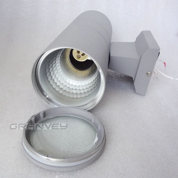 Cylinder Shape Outdoor Wall Sconce Up And Down Lighting Silicone Rubber Gasket