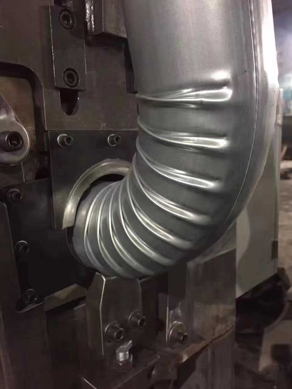 PLC Panasonic Elbow Roll Pipe Forming Machine 75mm 5.5kw