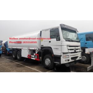 Sinotruk Howo7 Edible Oil Transport Vehicle Liquid Tanker Truck , Mobile Gas