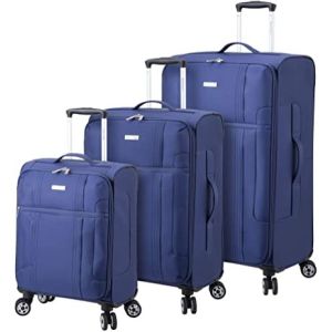 Quality Expandable 3PCS Lightweight Luggage Set With Spinner Goodyear Wheels for sale
