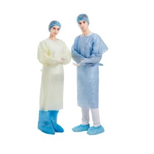 125x145cm Disposable CPE Gown , Surgical Plastic Gown AAMI Level 4
