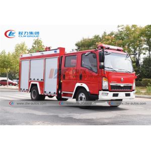 Howo 3000L Water Foam Tank Firefighting Apparatus
