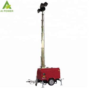 6kw Portable Light Tower Lamp Doosan 50W Obstruction Lights