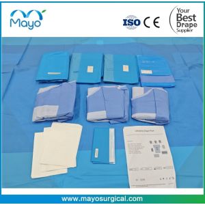 Quality PP lamination PE Sterile Lithotomy Drape Pack with leggings for sale