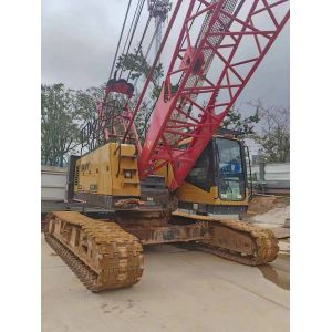 55 Ton Used Large Crawler Crane Yellow Reliable Operation For All Pavement