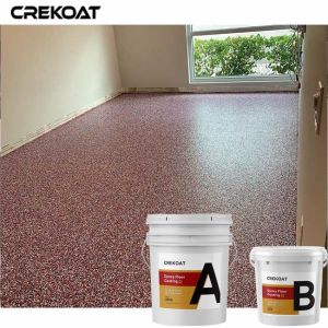 Flake Epoxy Resin Concrete Paint Anti Slip Protection For Garage Flooring