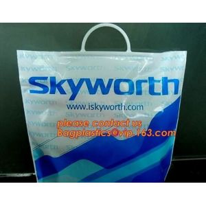 Heavy Duty Customized Printing Rigid Snap Handle Hard Plastic Bag,LDPE Rigid