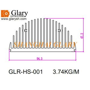 GLR-HS-001 91mm round led heatsink