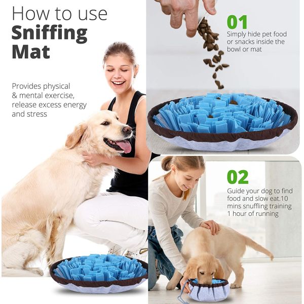 Dog Food Puzzle Feeder Enrichment Pet Foraging Mat For Smell Training