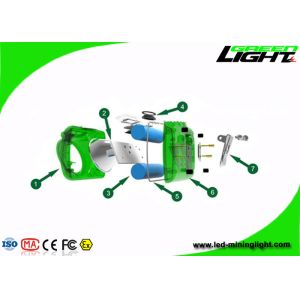 China Compact Cordless Led Miners Cap Lamp 6.8ah Rechargeable Battery Msha Approved on sale