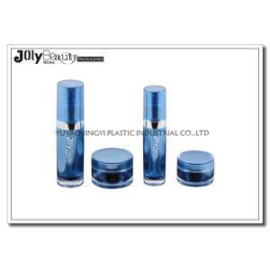 Quality Blue 50ml Empty Makeup Containers Cylinder Empty Cosmetic Jars Custom Made for sale