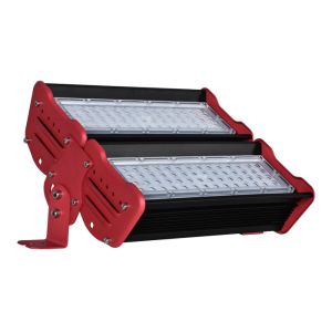 Red Black Industrial Outdoor Led Flood Lights 100 Watt 50000h 120 - 130lm/W