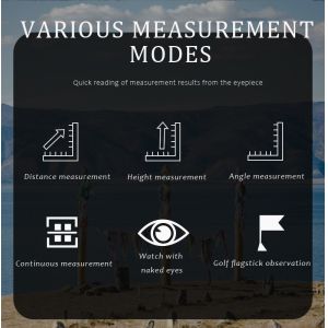 1000m Waterproof Rangefinder Binocular 8X Magnification For Hunting Shooting