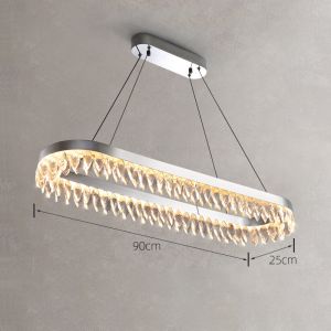 Led Silver Chandelier For Living Room Modern Creative Design crystal led ceiling