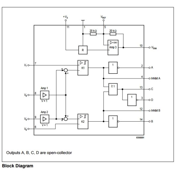 TCA965B Integrated Circuit Chip Window Discriminator ( Bipolar IC )