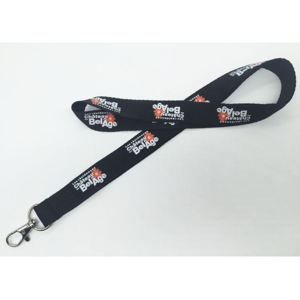 Trade Shows Silk Screen Lanyards , Royal Blue Lanyards With Customized Logo