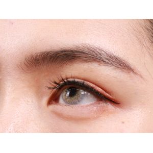 Custom Natural Colored Misty Grey Lens Contacts For Dark Eyes 14.2mm